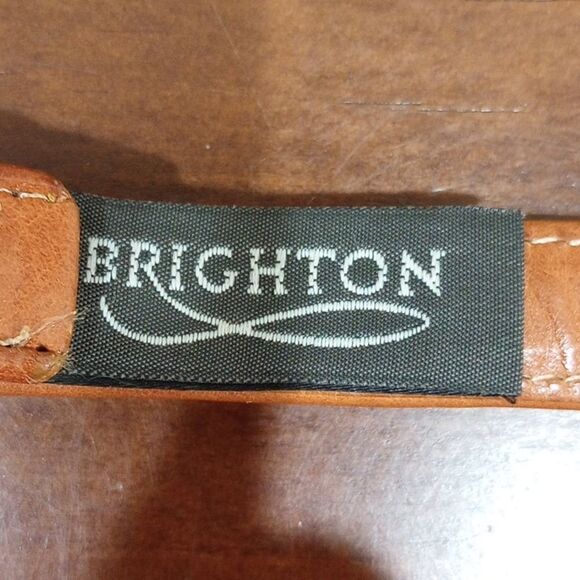 Brighton Skinny Beaded Leather Belt, Size M/32 - Vintage!